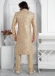 Regal Golden Thread Embroidered Sherwani For Men